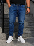 Calça Masculina Jeans Sarja Plus Size Slim Tamanhos Grandes