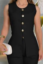 Conjunto Alfaiataria Feminino Elegante Celeste Social Natal
