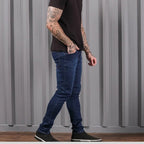 Calça Jeans Preta Super Skinny Masculina Lycra Premium