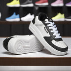 Tênis Air Vonizz Casual Couro Branco Caramelo Unissex