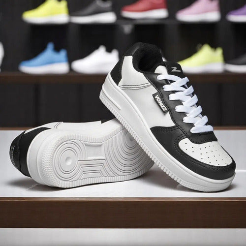 Tênis Air Vonizz Casual Couro Branco Caramelo Unissex