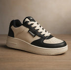 Tênis Air Vonizz Casual Couro Branco Caramelo Unissex