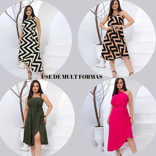 Saia Envelope Longa Amarracao Cintura Alta Trabalho Elegante