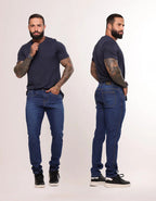 Kit 3 Calças Masculinas Jeans Slim Lycra Premium Elastano
