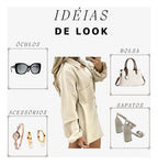 Conjunto Linho Feminino Camisa E Short Linha Premium