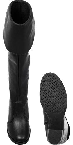 Bota Feminina Gigil Over The Knee Montaria Salto Alto Bloco