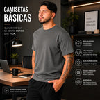 Kit 3 Camiseta Básica 100% Algodão Premium Lisa Casual Macio