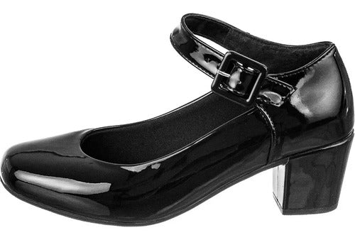Scarpin Salto Grosso Sapato Boneca Confort Sapato Retrô Moda
