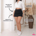 Short Saia Jeans Feminino Cintura Alta Com Lycra Stillger