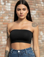 Cropped Tomara Que Caia Top Faixa De Malha Viscolycra