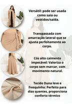 Saia Plus Size Moda Evangélica Envelope Godê Regulável