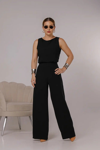 Conjunto Alfaiataria Feminino Calça Wide Leg E Blusa Elegant