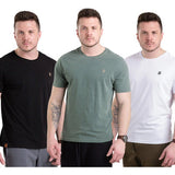Kit 3 Camisetas Básicas Lisa Algodão Confortável Casual Top