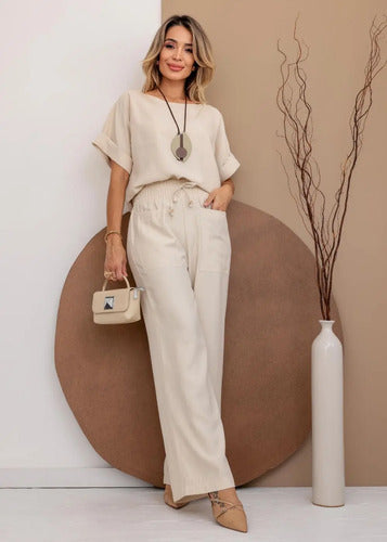 Conjunto Feminino Casual Bia Marrant Crú