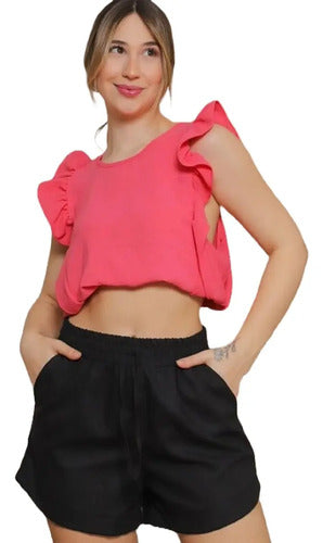 Kit 5 Short Soltinho Laço Curto Feminino Cintura Bermuda Top