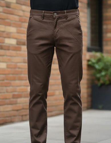 Calça Sarja Masculina Alfaiataria Bolso Faca Tradicional