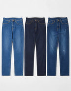 Kit 3 Calças Masculinas Jeans Slim Lycra Premium Elastano