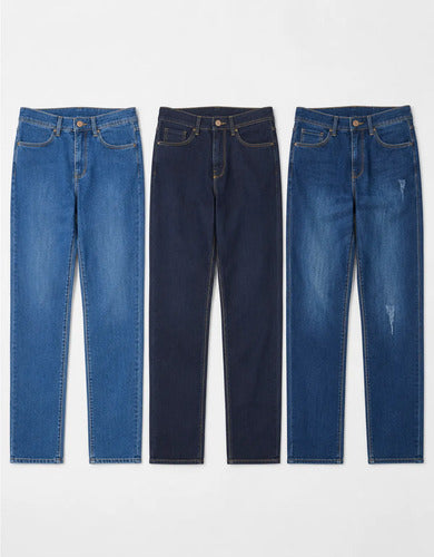 Kit 3 Calças Masculinas Jeans Slim Lycra Premium Elastano
