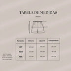 Short Feminino Alfaiataria Bolsos Cintura Alta Tendência