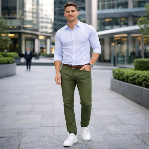 Calça Sarja Masculina Confortavel Premium Esporte Fino