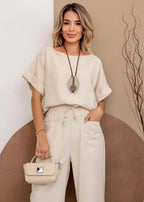 Conjunto Feminino Casual Bia Marrant Crú