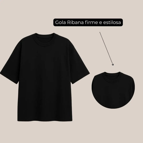 Kit 3 Oversized Masculina Stretwear Básica Lisa Premium