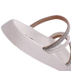 Sandalia Papete Moleca Feminina Tiras Strass Macia Original