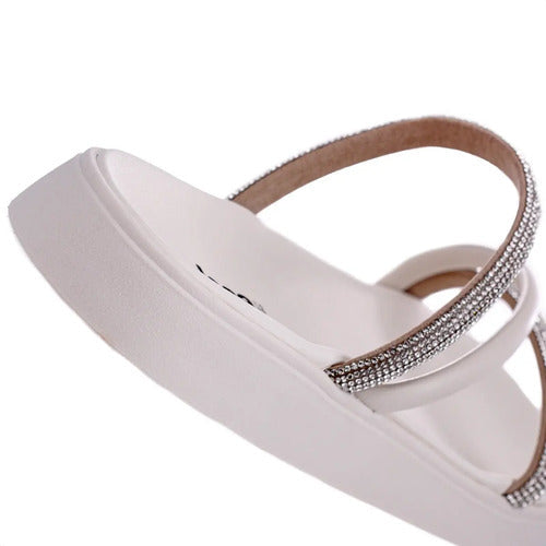 Sandalia Papete Moleca Feminina Tiras Strass Macia Original