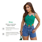 Short Jeans Feminino Premium Destroyde Cintura Alta Básico