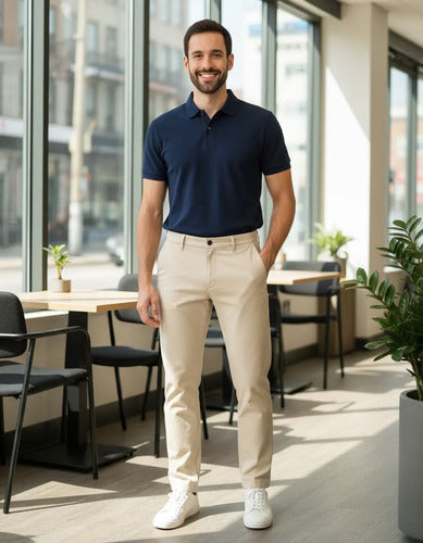 Calça Masculina De Sarja Premium Esporte Fino Bolso Faca