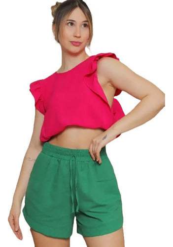 Kit 5 Short Soltinho Laço Curto Feminino Cintura Bermuda Top