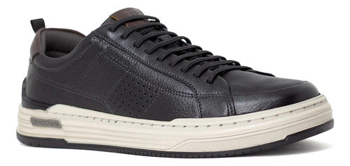 Sapatênis Masculino Democrata Denim Mike Casual Couro