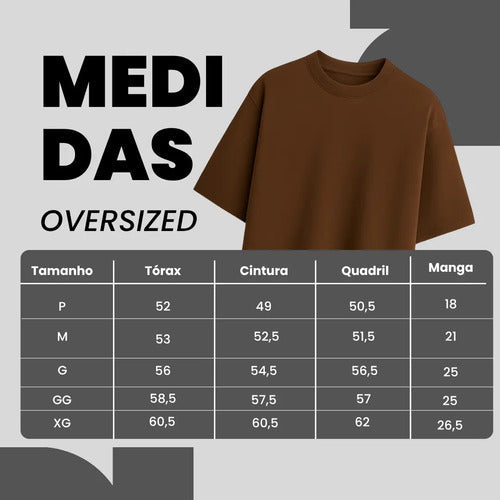 Kit 3 Oversized Masculina Stretwear Básica Lisa Premium
