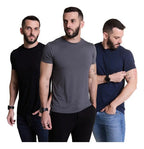 Kit 3 Camisetas Premium Minimalista Anti-amassado Slim Vs