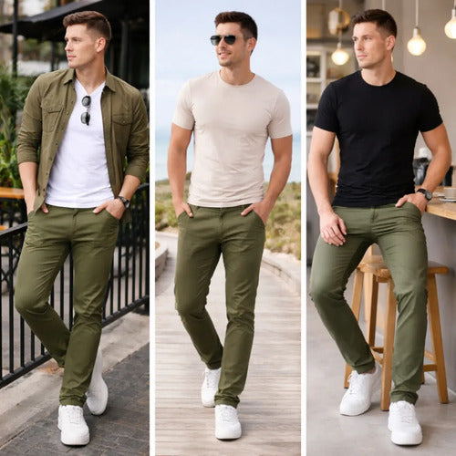 Calça Sarja Masculina Confortavel Premium Esporte Fino