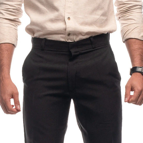 Calça Social Masculina Oxford Tradicional Tecido