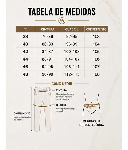 Calça Masculina Sarja Premium Esporte Fino Bolso Faca Lycra