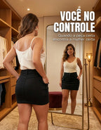 Saia Cargo Feminina Cintura Alta Com Lycra Levanta Bumbum
