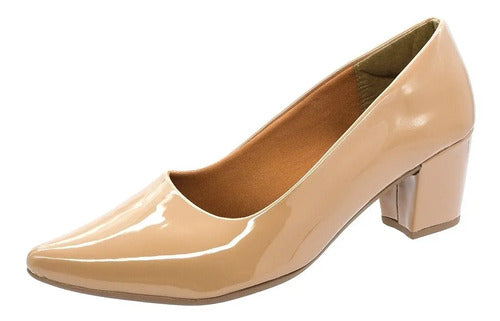 Scarpin Bico Fino Anna Karol Peeptoe Salto 6cm