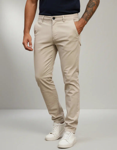 Calça Masculina De Sarja Premium Esporte Fino Bolso Faca