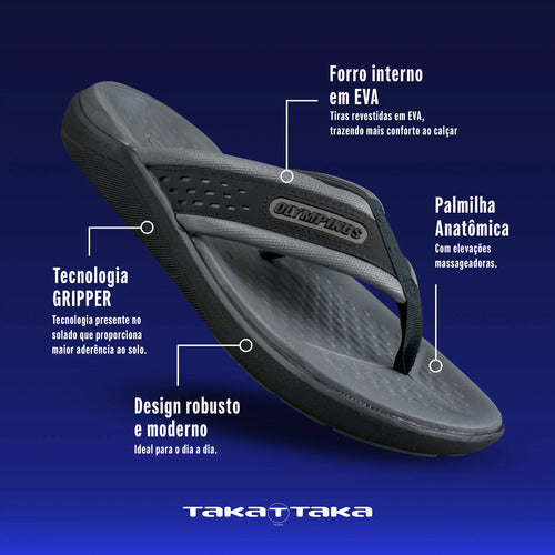 Chinelo Masculino Olympíkus 921 Macio Confortável Ortopédico