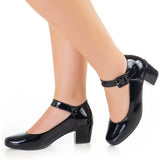 Scarpin Salto Grosso Sapato Boneca Confort Sapato Retrô Moda