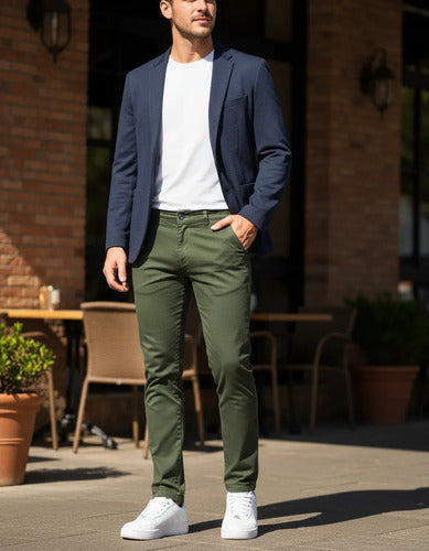 Calça Sarja Masculina Confortavel Premium Esporte Fino