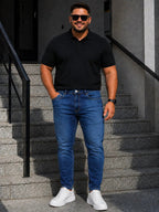Calça Masculina Jeans Sarja Plus Size Slim Tamanhos Grandes