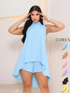 Conjunto  Feminino  Macaquinho  Frente Única  Soltinho Verão