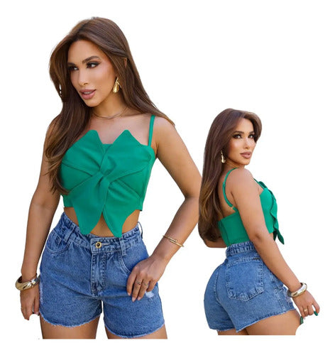 Short Jeans Feminino Premium Destroyde Cintura Alta Básico