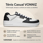 Tênis Air Vonizz Casual Couro Branco Caramelo Unissex