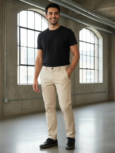 Calça Masculina De Sarja Premium Esporte Fino Bolso Faca