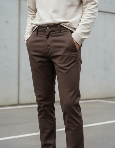 Calça Sarja Masculina Alfaiataria Bolso Faca Tradicional