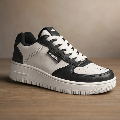 Tênis Air Vonizz Casual Couro Branco Caramelo Unissex